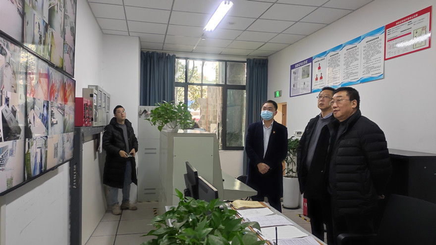 集团党委副书记、总司理程一和集团党委副书记、董事张雁检查建设大厦清静生产、疫情防控事情_副本