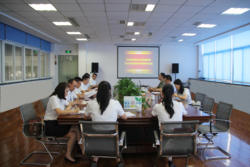 绵实股份党总支召开巡察整改专题组织生涯会